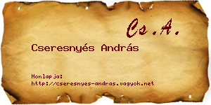 Cseresnyés András névjegykártya